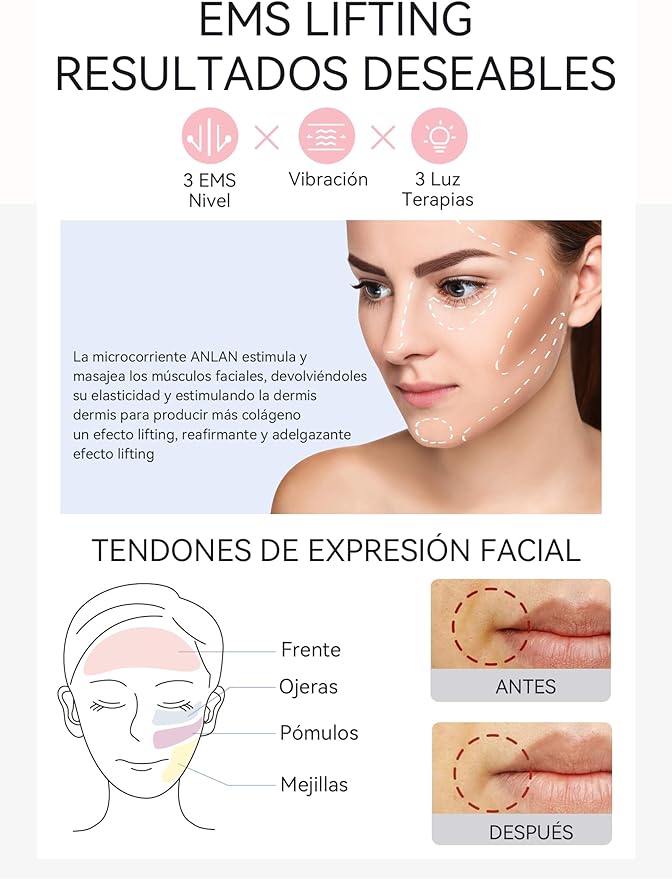 MASAJEADOR FACIAL EFECTO LIFTING- GLOWENCE